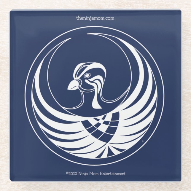 Ninja Mom Glass Coaster (Front)