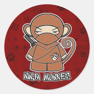 Ninja Monkey! In Red Sticker