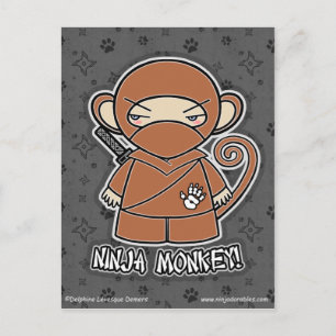 Ninja Monkey! Postcard