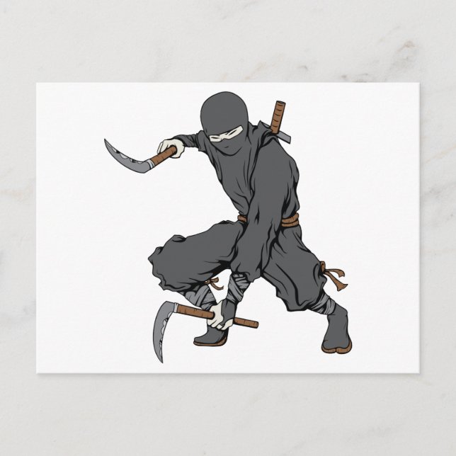 Ninja ~ Ninjas Martial Arts Warrior Fantasy Art Postcard (Front)