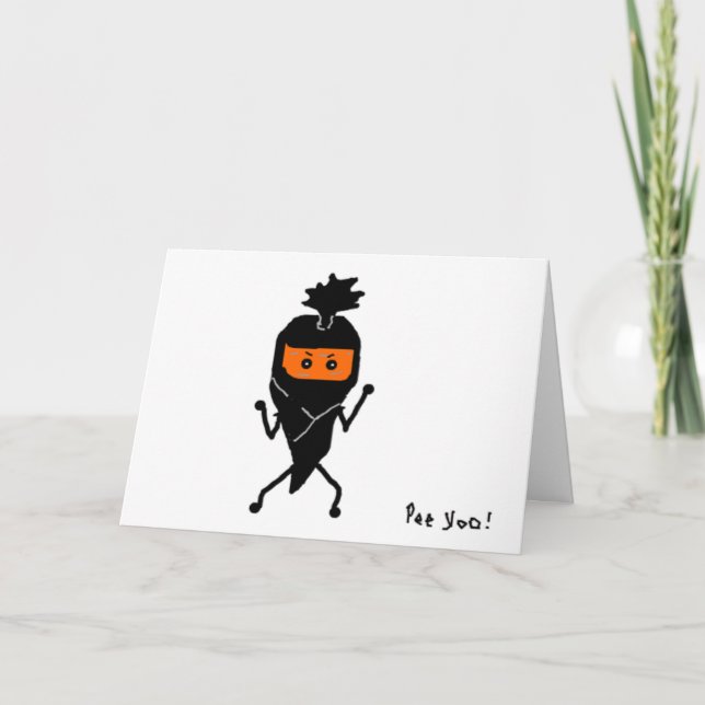 Ninja Ninjin Greeting Card (Front)