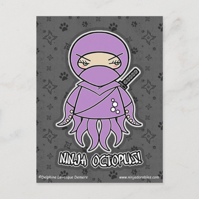 Ninja Octopus! Postcard (Front)