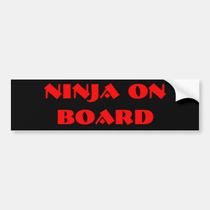 NINJA ON BOARD BUMPER STICKER