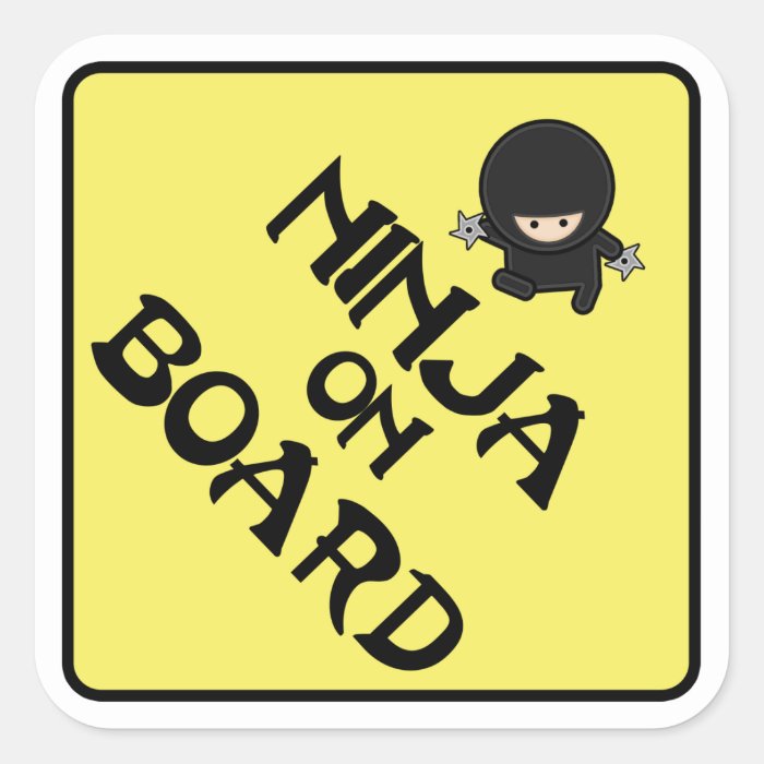 Ninja on Board Stickers