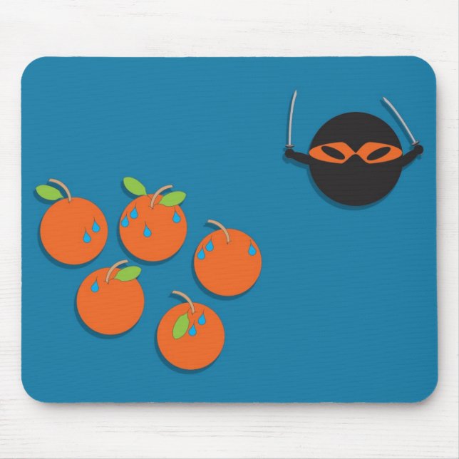 Ninja Orange Mouse Pad (Front)