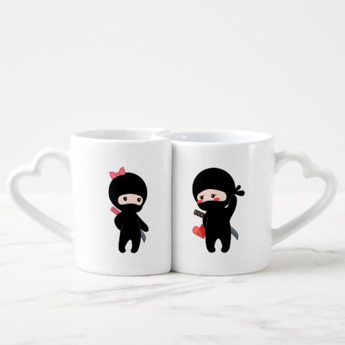 Ninja Pair a Boy and a Girl Coffee Mug Set