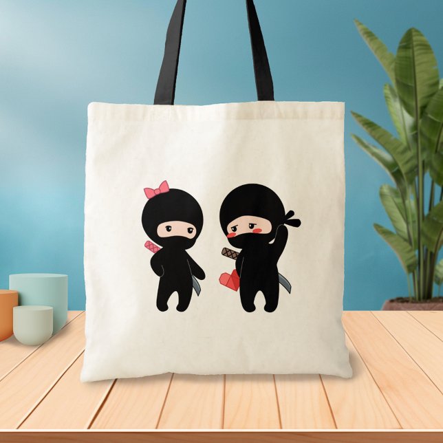 Ninja Pair, a Boy and a Girl Tote Bag (Creator Uploaded)