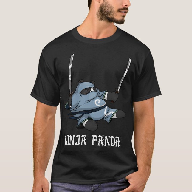 Ninja Panda Bear Karate Samurai T-Shirt (Front)