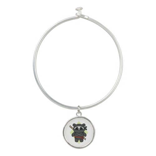 Ninja Panda by Amanda Roos Bangle Bracelet