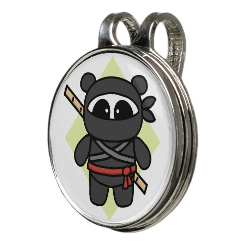 Ninja Panda by Amanda Roos Golf Hat Clip