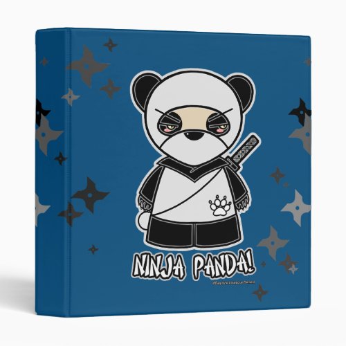 Ninja Panda With Shurikens Binder