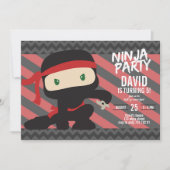 Ninja Party Boy Birthday Karate Invitation (Front)