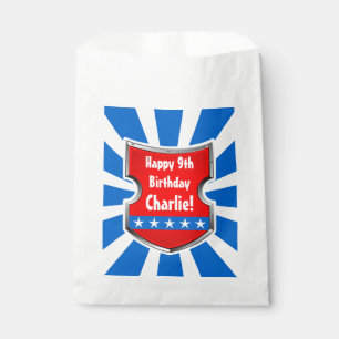 Ninja Patriotic Warrior Boys Kids Birthday Party Favor Bag