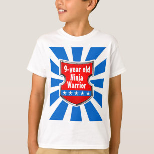 Ninja Patriotic Warrior Boys Kids Birthday Party T-Shirt