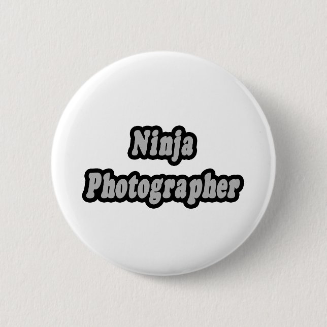 Ninja Photographer Pinback Button (Front)