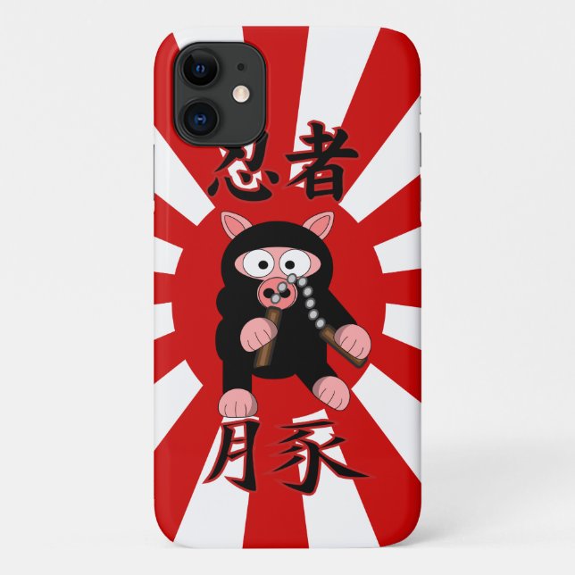Ninja Pig Red starburst Case-Mate iPhone Case (Back)