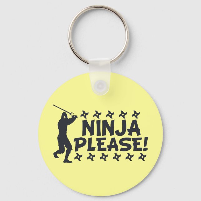 Ninja Please Keychain (Front)