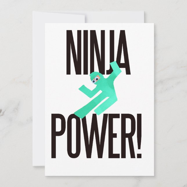Ninja Power Invitation (Front)