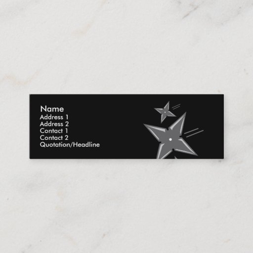 Customizable Ninja Profile Cards Business Card Template