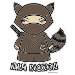 Ninja Raccoon! Photo Sculpture<br><div class="desc">Gorgeous Photo Sculpture featuring my Ninjadorables Ninja Raccoon! Created by me,  the artist Delphine Lévesque Demers!</div>