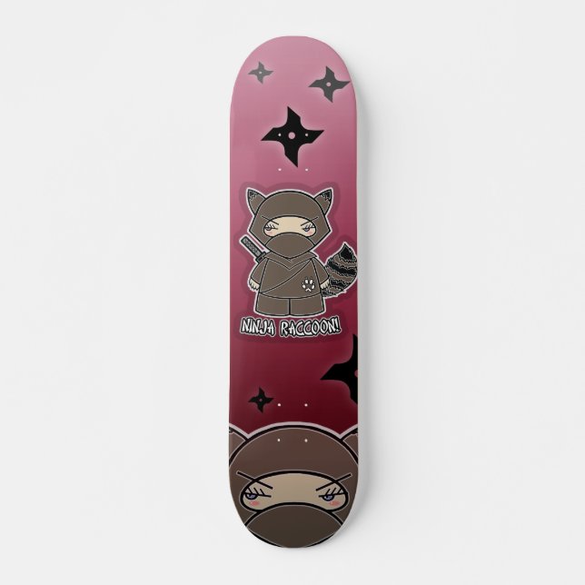 Ninja Raccoon! Skateboard (Front)