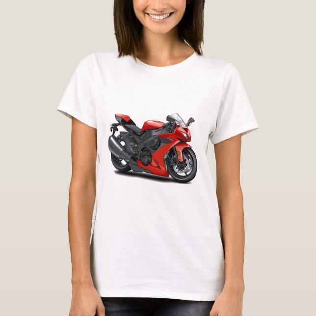Ninja Red Bike T-Shirt (Front)