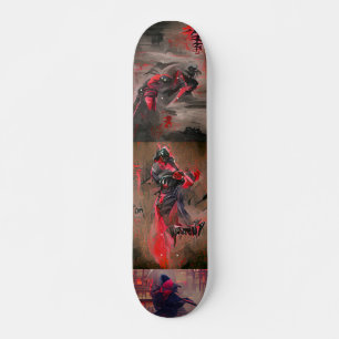Ninja red death graphic abstract art  skateboard