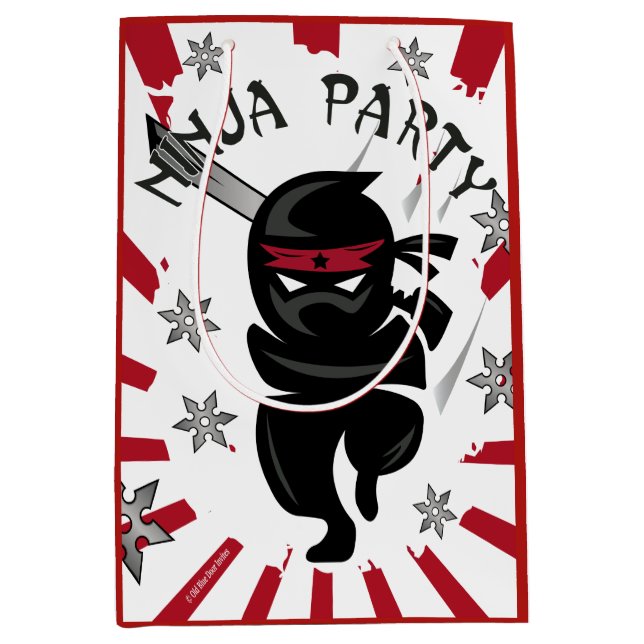 Ninja Samurai Warrior Birthday Party Gift Bag (Front)