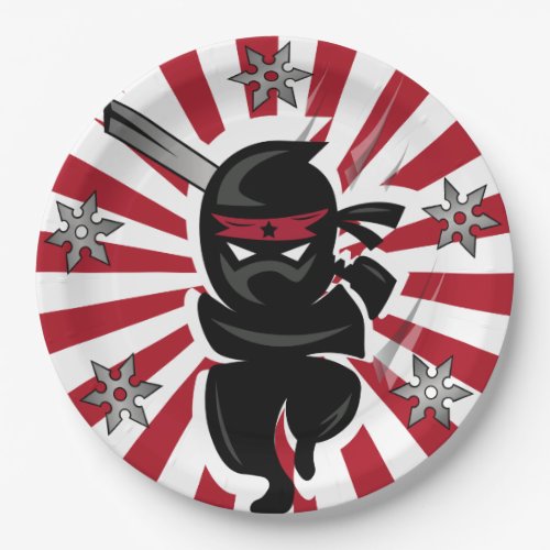 Ninja Samurai Warrior Disposable Paper Plates