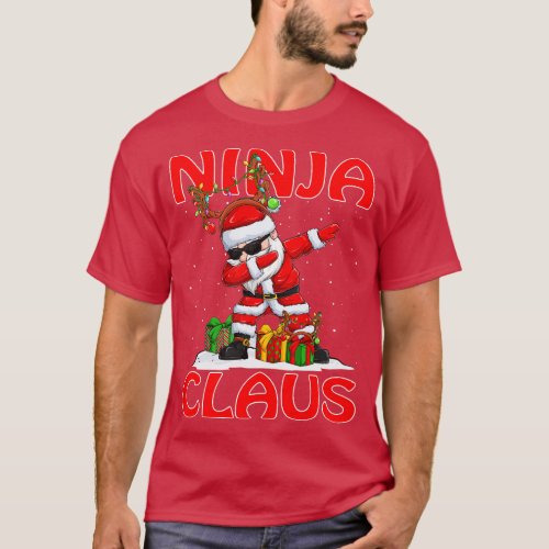 Ninja Santa Claus Reindeer Christmas Matching Cost T_Shirt