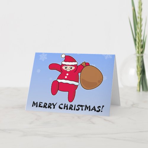 Ninja Santa Merry Christmas Holiday Card