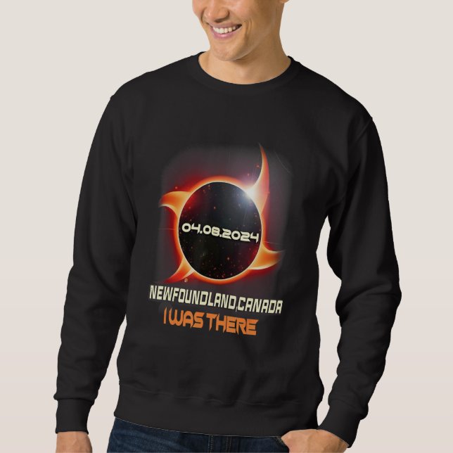 Ninja Shuriken Total Solar Eclipse 2024 Newfoundla Sweatshirt (Front)
