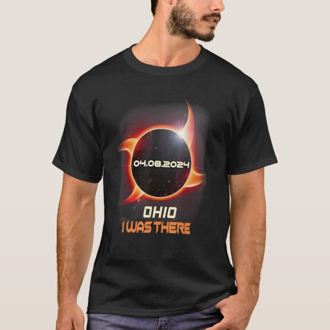 Ninja Shuriken Total Solar Eclipse 2024 Ohio T-Shirt (Front)