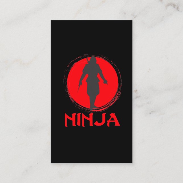 Ninja Silent Warrior Killer Martial Arts Business Card (Front)