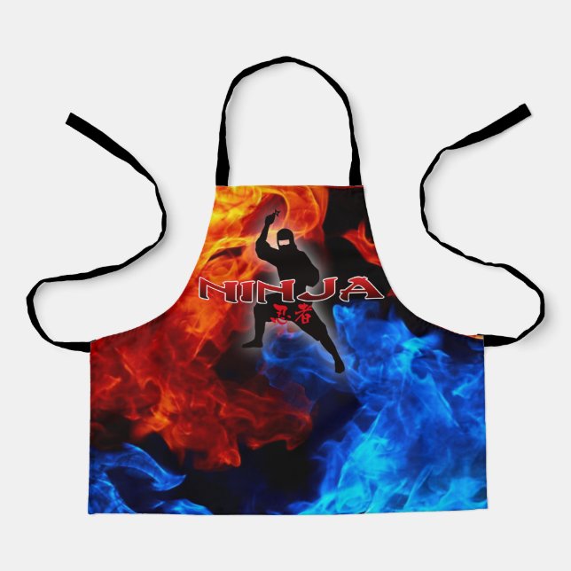 Ninja Silhouette Apron (Front)