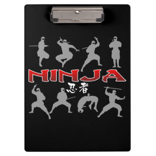 Ninja Silhouette Clipboard