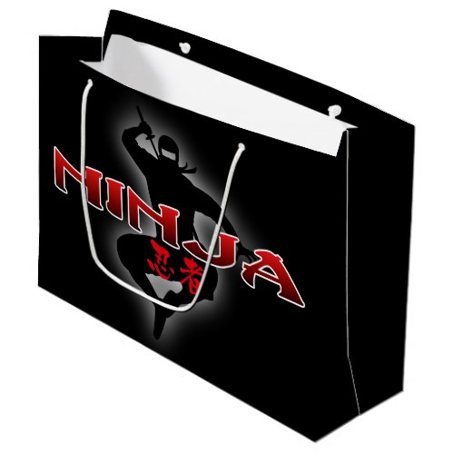 Ninja Silhouette Large Gift Bag
