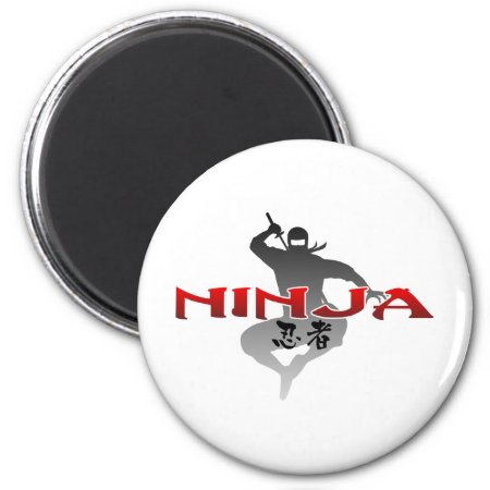 Ninja Silhouette Magnet
