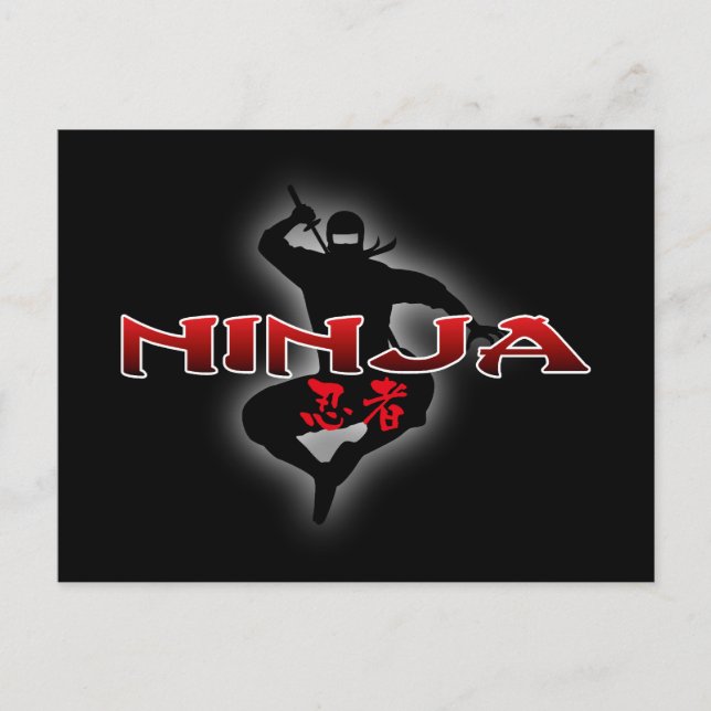 Ninja Silhouette Postcard (Front)