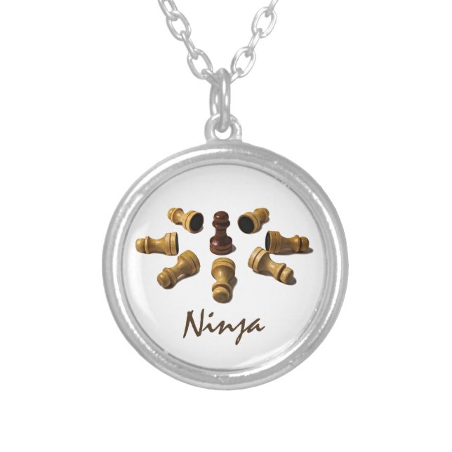 Ninja Silver Plated Necklace (Front)
