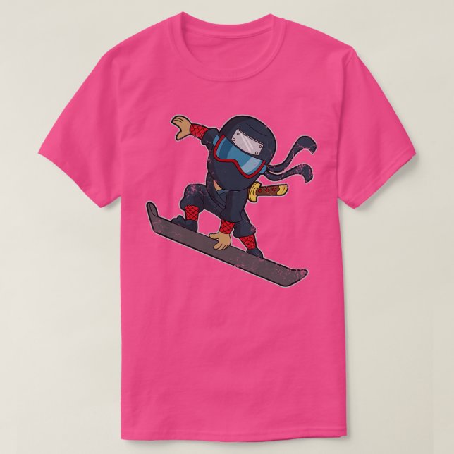 Ninja Snowboard Snowboarder Snowboarding Winter Sp T-Shirt (Design Front)
