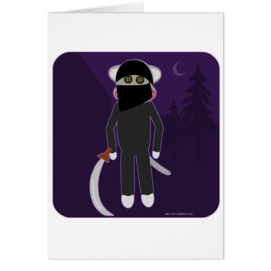 Ninja Sock Monkey Cards (Front)