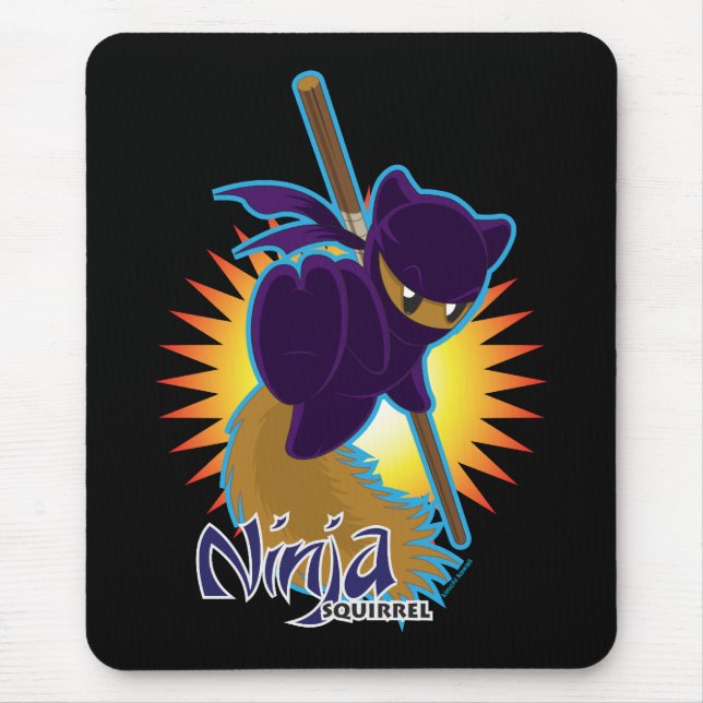 Ninja Squirrel Mouse Pad (Front)