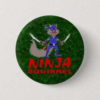 Ninja Squirrel Pinback Button