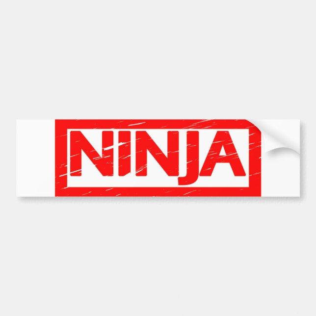 Ninja Stamp Bumper Sticker (Front)