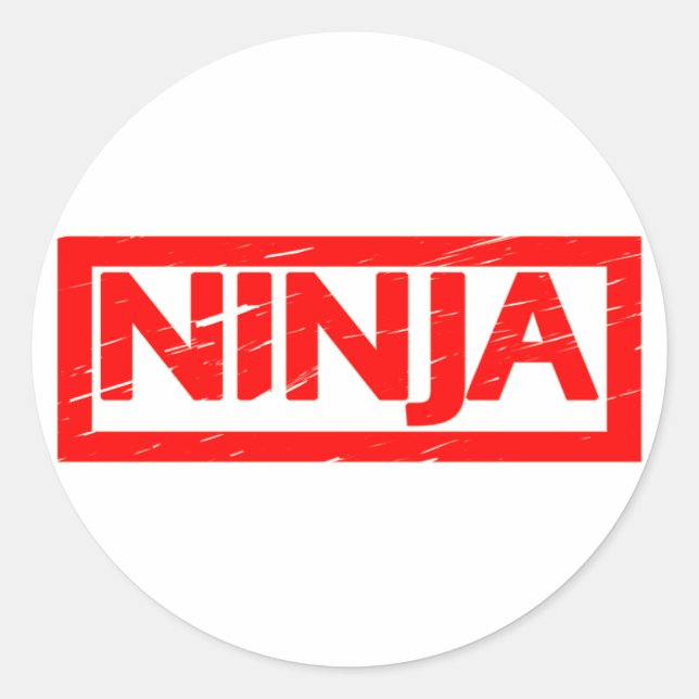 Ninja Stamp Classic Round Sticker (Front)