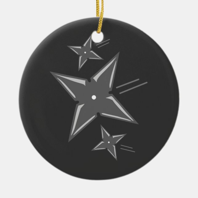 Ninja Stars Ceramic Ornament (Front)