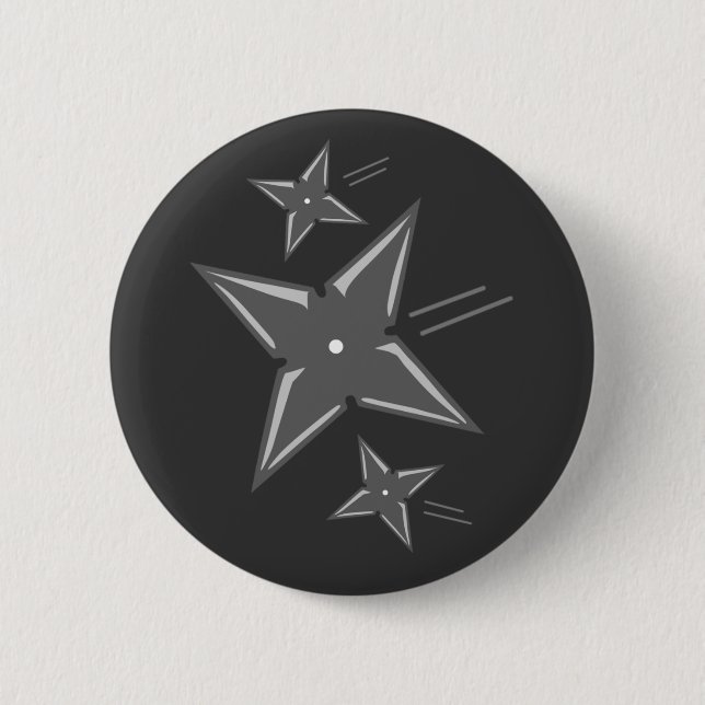 Ninja Stars Pinback Button (Front)