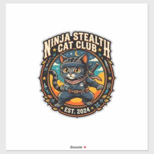 Ninja Stealth Cat Cat Mom Gift Idea - Ninja Stealt Sticker