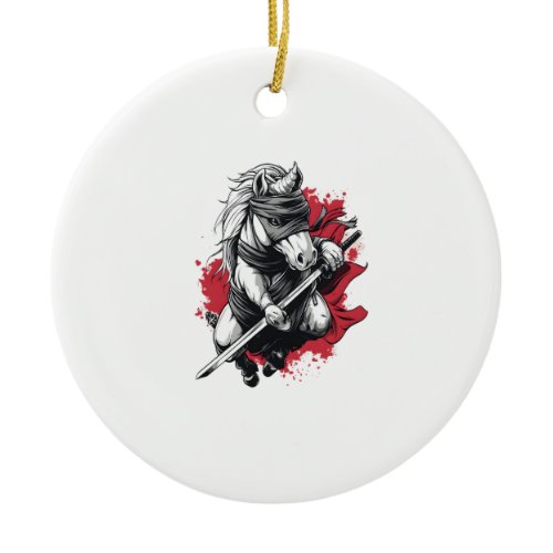 Ninja Stealth Unicorn (1) Ceramic Ornament